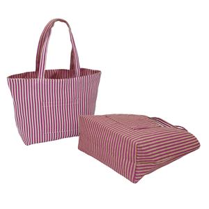 Sac convertible à double usage, poche latérale et imprimé couleur unie sur toute la surface, en jute et coton naturel 150 g/m², sac fourre-tout réversible - Product Image 2