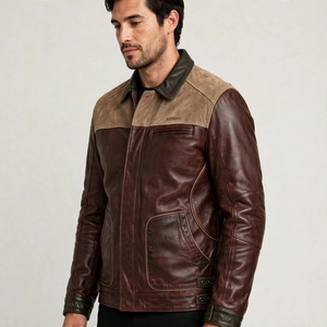 Chaqueta de Motociclista de Cuero para Hombre, Color Personalizado, Cuello Camisero, Cierre de Cremallera, Resistente al Viento, para Otoño e Invierno - Product Image 3