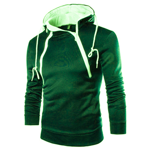 เสื้อสเวตเชิ้ตแขนยาวมีฮู้ดสำหรับผู้ชาย สีพื้น ลำลอง ระบายอากาศได้ดี โพลีเอสเตอร์ ปิดด้วยเชือกผูก เหมาะสำหรับใส่ในฤดูใบไม้ร่วง - Product Image 5