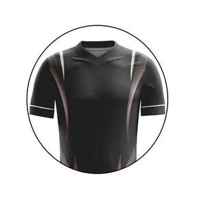 Ensemble d'uniformes de volley-ball unisexes personnalisés, sublimés, 100 % polyester, maille respirante, short, taille élastique, col en V, poches, nom - Product Image 3