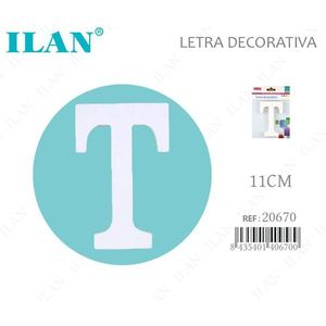 Lettera Decorativa Ilan T 11Cm Bianca Per Decorazione Murale - Product Image 1