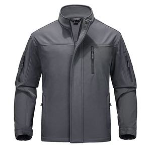 Veste en polaire vert olive pour homme, col montant, fermeture éclair, style workwear, coupe régulière, coupe-vent, couleur unie, matière polyester - Product Image 3