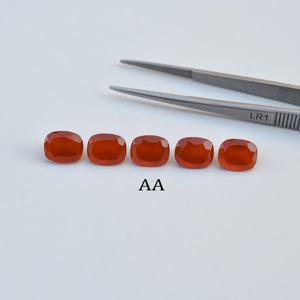 Grand stock de pierres précieuses en onyx rouge naturel facetté de 8x10 mm, coupe longue en forme de coussin, vente en gros, pierres précieuses en vrac, cadeaux personnalisés de Noël - Product Image 3