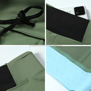 Pantalones Cortos Deportivos para Hombre, Antideslizantes, de Alta Elasticidad, Ligeros, Transpirables, con Múltiples Bolsillos, Cierre con Cordón, de Poliéster/Algodón - Product Image 2