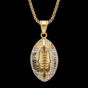 Pendentif de football Jewelux de qualité supérieure, en argent 925 plaqué rhodium, avec cristaux et strass, style hip-hop, unisexe, à porter au quotidien, en provenance d'Inde - Product Image 3