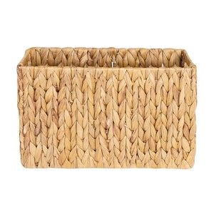 Panier de rangement polyvalent ISLA élégant en jacinthe d'eau tressée à la main avec poignées intégrées, panier porte-revues, vente en gros - Product Image 4
