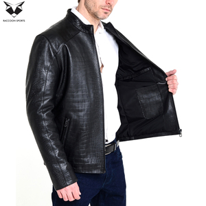 Veste en cuir texturé légère et élégante, sur mesure avec votre propre logo, coupe ajustée, fermeture éclair, idéale pour l'automne et l'hiver - Product Image 2