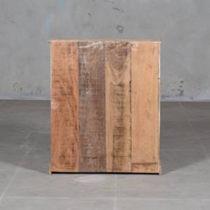 Vitrina de Madera Rústica con Vidrio, Colección Gemini, Estilo Vintage, Arte del Himalaya - Product Image 3