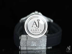 AARVA JEWELS Montre mécanique en acier inoxydable avec incrustation de diamants, cadran analogique de 30 mm, boîtier en cristal, bijoux de luxe, cadeau unisexe - Product Image 4