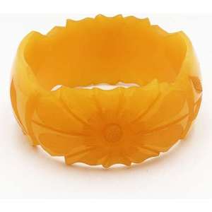 Bracelets en résine peints à la main, motif floral, couleurs pastel, pour le printemps/été, accessoire économique - Product Image 1