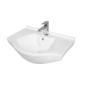 Vente en gros de lavabos muraux en céramique blanche écologiques fabriqués en Inde pour usage domestique et hôtelier - Product Image 1