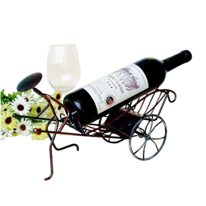 Royal Look Galvanized Metal Wine Rack With Handle 3 Bottle Capacity Home Dining Room Decor Furniture Wine Racks - Product Image 4