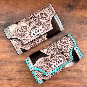 กระเป๋าคลัทช์หนังวัวสำหรับงานแกะสลักมือกระเป๋าเงินหนังแท้สไตล์วินเทจสำหรับเป็นของขวัญ - Product Image 3