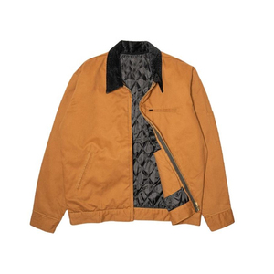 Veste de travail personnalisée pour homme, bleu marine, légère, avec logo brodé, vente en gros, en toile de coton - Product Image 1
