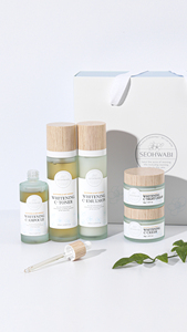 ชุดผลิตภัณฑ์บำรุงผิวหน้าขาวกระจ่างใส SEOHWABI Whitening C+ 5 ชิ้น สูตรเกาหลี พร้อมไนอะซินาไมด์ ประกอบด้วยโทนเนอร์ อีมัลชั่น แอมพูล และครีม - Product Image 5