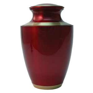 Urnes funéraires en aluminium pour adultes, forme dôme, avec gravure florale, finition polie et bleue, pour cendres humaines. - Product Image 4