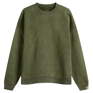 เสื้อสเวตเชิ้ตคอกลมโอเวอร์ไซส์แบบยูนิเซ็กซ์ สีพื้น ผ้าถัก แขนยาว สวมใส่สบายๆ สำหรับฤดูใบไม้ร่วง เนื้อผ้าฝ้ายนุ่มสบาย - Product Image 2