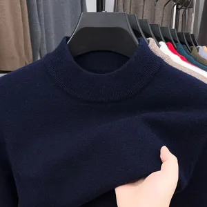Suéter de Punto Verde Oscuro para Mujer, Cuello Alto, Color Sólido, Casual, Manga Larga, Top de Otoño - Product Image 4