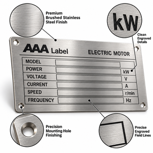 Placa de Identificación de Aluminio Personalizada para Panel de Control, con Logotipo Grabado, Fabricación OEM - Product Image 5