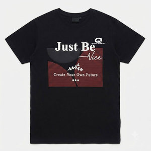 Camiseta con Estampado Puff para Uso Diario, Estilo Casual, Algodón de Alta Calidad, Suave y Cómoda, Diseño en Relieve, Moda Masculina - Product Image 1