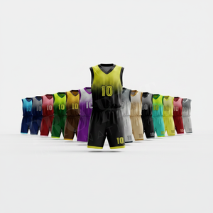 Vêtements de sport de basketball en polyester extensible, en promotion, avec service d'impression personnalisée de noms, numéros et logo d'équipe - Product Image 1