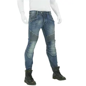 Pantalones vaqueros de motocicleta para hombre, equipo de protección para Motocross