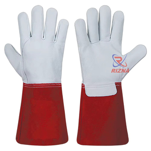 Guantes de soldadura industriales TIG MIG de cuero vacuno de alta calidad, resistentes al calor. - Product Image 4