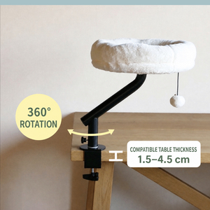 Cama Elevada Ajustable para Gatos, Cueva Redonda con Cojín de Piel Sintética, Desmontable y Lavable, Cama Interior para Mascotas - Product Image 5