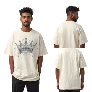 T-shirt surdimensionné pour homme en coton, motif cristaux et strass, style mode - Product Image 1