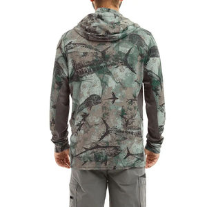 Sudadera con Capucha de Camuflaje de Manga Larga para Hombre, Impresión por Sublimación, Secado Rápido, UPF 50, Ropa de Pesca - Product Image 2