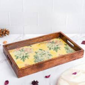 Bandeja de Madera Hecha a Mano con Pintura Artística en Esmalte, para Uso Diario, Regalo Perfecto, Decoración de Cocina, Tabla para Servir, Colección de Madera Sólida Artesanal - Product Image 6