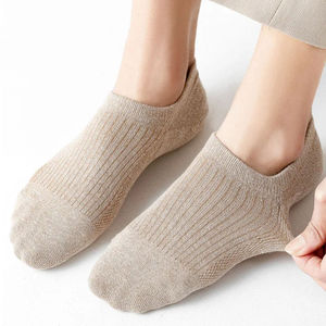 Calcetines invisibles de algodón transpirable de corte bajo para zapatillas, personalizados OEM, venta al por mayor de verano - Product Image 5