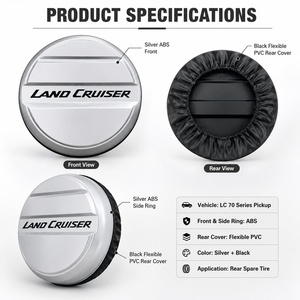 Funda Protectora para Llanta de Repuesto Estilo Deportivo ABS para Toyota Land Cruiser Serie 70, Accesorios de Protección para Rueda Trasera de Camioneta - Product Image 3
