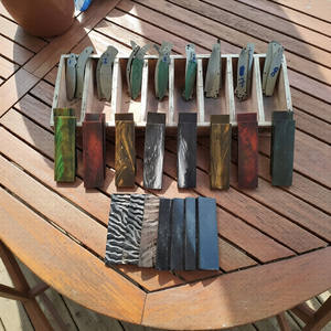 Bloc de couteau en os de qualité supérieure avec motif d'incrustation artistique, plaque de manche naturelle durable pour la personnalisation d'outils - Product Image 4