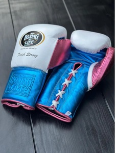No Boxing No Life Premium Cowhide <b>Leather</b> MMA Training Boxing Gloves Lace-Up Hook-and-Loop Wrist Unisex Lightweight Breathable - Product Image 5