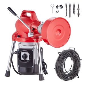 Macchina Elettrica per Pulizia Scarichi da 250W con Cavi in Acciaio da 66FT x 5/8 Pollici, Alimentazione Manuale, 2 Cavi Sezionali - Product Image 1