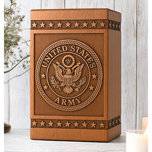 Handcrafted Rosewood US Army Urn Box: Veteran Memorial Keepsake Memorial Keepsake by AYAANS - Product Image 3