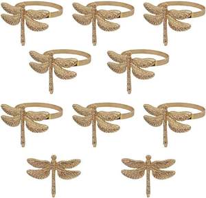 Anillo de Servilleta de Metal de Diseño Contemporáneo que Mejora el Atractivo Visual de la Mesa de Comedor con Construcción Duradera - Product Image 6