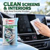 Tisu Basah Multiguna Getsun Factory untuk Pembersih Interior Mobil, Kaca Layar Dashboard, dan Kain, 30 Lembar, Penghilang Debu