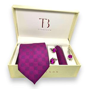 Conjunto de Corbata y Pañuelo de Bolsillo a Cuadros de Primera Calidad para Hombre, Corbata con Tacto de Seda |   Caja de Regalo con Pañuelo y Accesorios, Ropa Formal, Estilo de Lujo Indio, OEM - Product Image 2