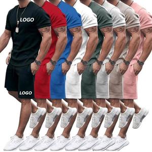 2021 Wholesale Cheap Tracksuit Sweatsuit Private Label Gym Tracksuit Custom Tracksuit Mens <b>Tshirt</b> and Shorts Set - Product Image 1