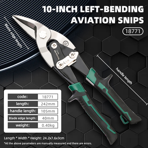 10 ''nhiệm vụ nặng nề CR-V thép hàng không tin snips trái Thẳng bên phải dụng cụ cầm tay để cắt kim loại sắt DIY Laser kéo cho - Product Image 3