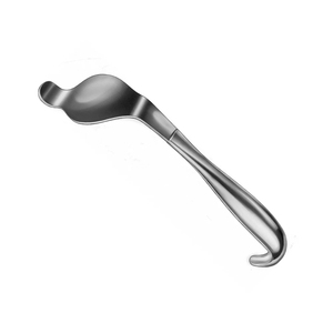 Élévateur chirurgical orthopédique à levier courbé en acier inoxydable, longueur 240 mm, pointe arrondie 9,12 mm, largeur de mâchoire 25 mm, 65 mm - Product Image 1