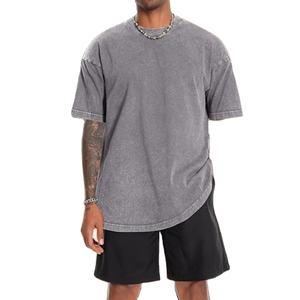 T-shirt vintage surdimensionné personnalisé pour hommes | T-shirt Streetwear lavé à l'acide | T-shirts décontractés en coton lavé imprimés avec logo OEM en gros - Product Image 3