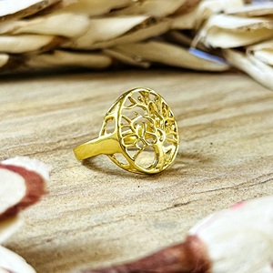 New Arrival Tree Of Life <b>Ring</b> Nature Brass Band <b>Ring</b> For Women 18k Gold Plated Bohemian Life <b>Statement</b> <b>Ring</b> For Wholesale/OEM - Product Image 5
