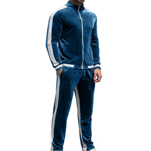 <b>Men's</b> <b>Velour</b> 100% Cotton Waterproof <b>Tracksuit</b> 2 Piece Set Jogging Sweatsuits Outfits Winter Warm Clothes Velvet Hooded Suit - Product Image 3
