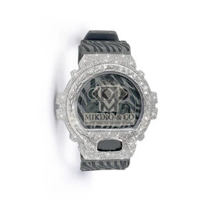 Reloj de Buceo Digital de Lujo, con Correa de 20 mm, Cristal de Zafiro, Bisel con Incrustaciones de Diamantes, Correa de Goma, para Hombre - Product Image 3