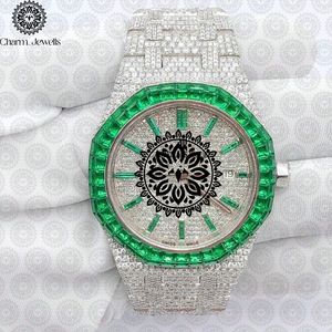 Reloj de Lujo para Hombre Charm_Jewells, Acero Inoxidable, Esfera de 40 mm, Correa de 20 mm, Bisel con Diamantes, Cierre Oculto con Botón, Movimiento Mecánico - Product Image 5