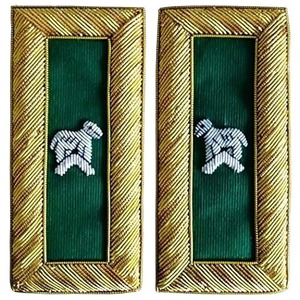 Epaulette bordado a mano de lujo de alta calidad con hilo de oro, distintivo de hombro con cresta de laurel dorada, personalizado. - Product Image 4