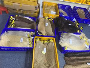 Extensions de cheveux humains vierges en vrac vietnamiens NASA HAIR, super double drawn, couleur blond naturel 613ASH, 30 pouces - Product Image 6